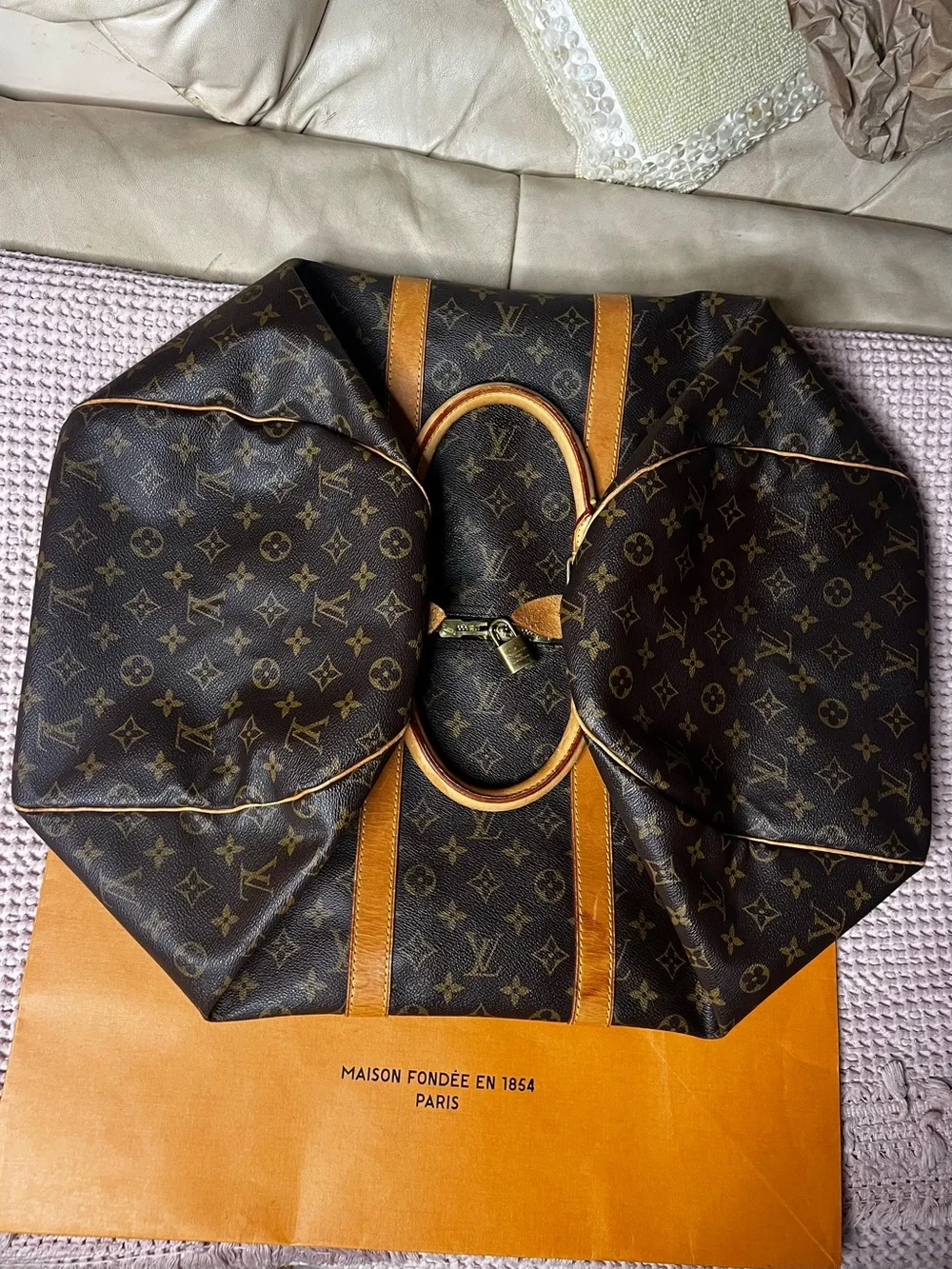 Louis Vuitton Vintage Keepall 55 Duffle Travel Bag